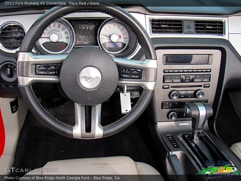 Race Red / Stone 2011 Ford Mustang V6 Convertible