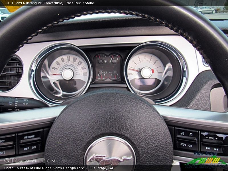 Race Red / Stone 2011 Ford Mustang V6 Convertible