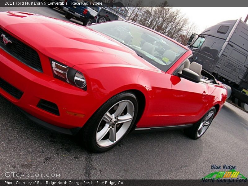 Race Red / Stone 2011 Ford Mustang V6 Convertible