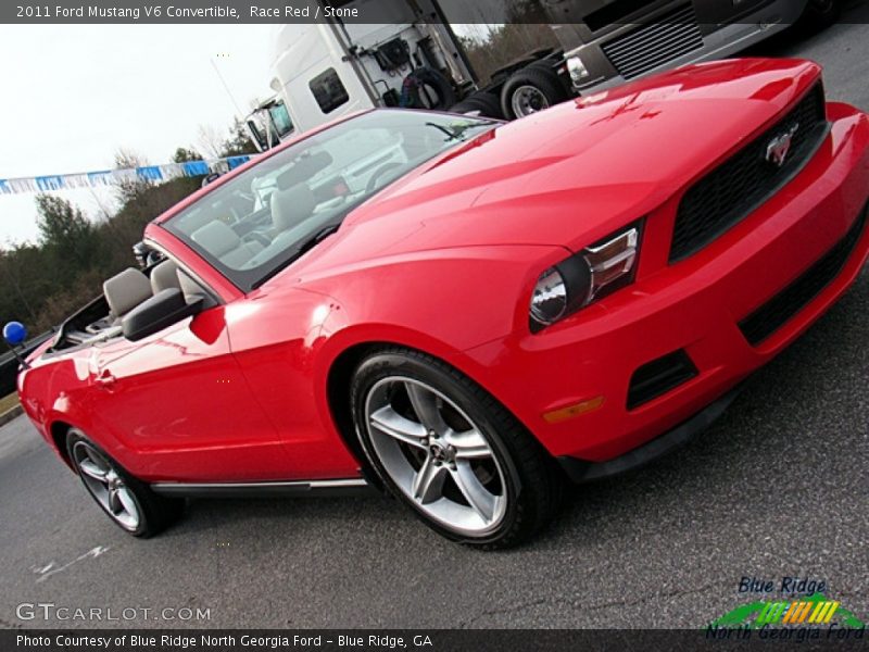 Race Red / Stone 2011 Ford Mustang V6 Convertible