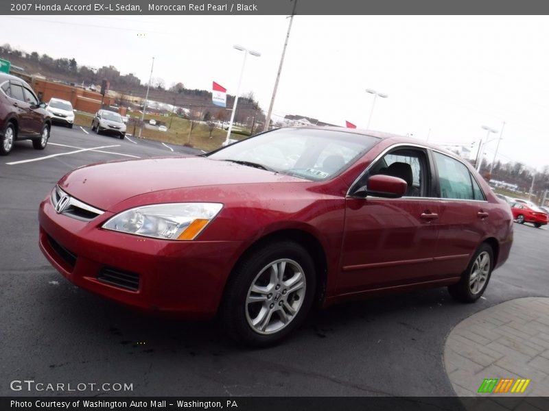 Moroccan Red Pearl / Black 2007 Honda Accord EX-L Sedan