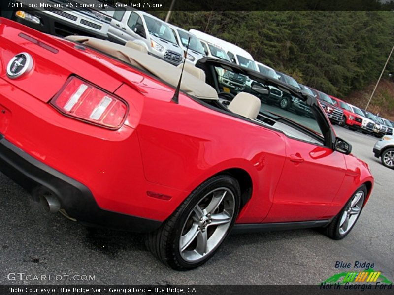 Race Red / Stone 2011 Ford Mustang V6 Convertible