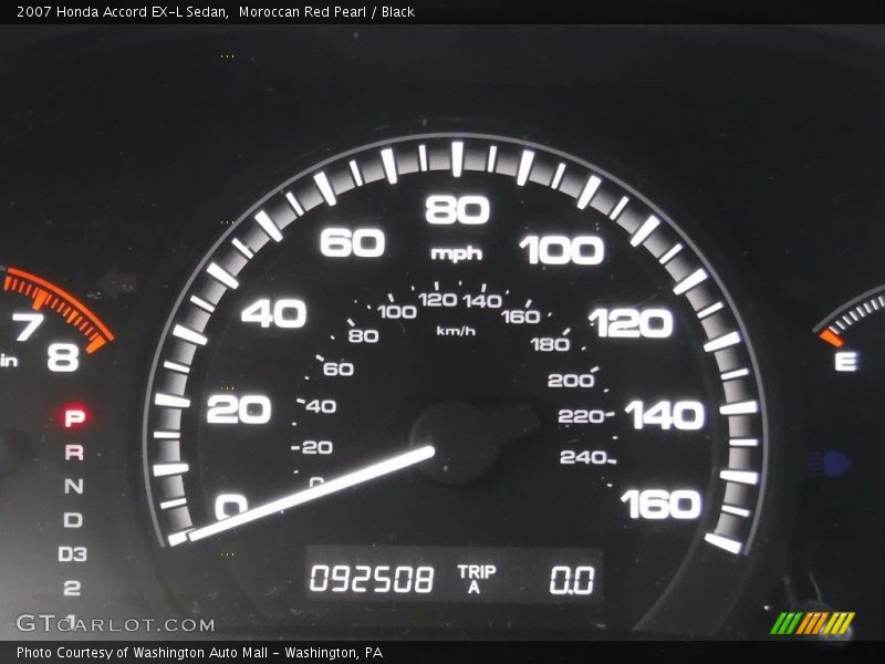 Moroccan Red Pearl / Black 2007 Honda Accord EX-L Sedan