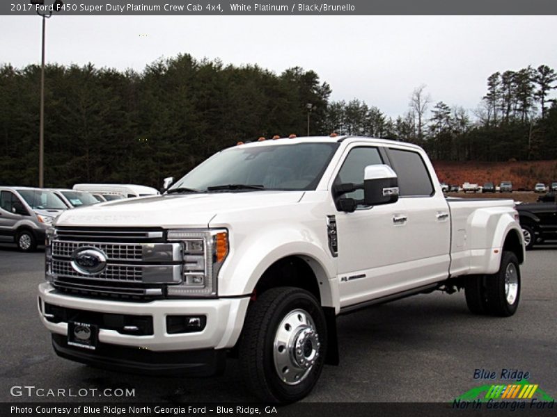 White Platinum / Black/Brunello 2017 Ford F450 Super Duty Platinum Crew Cab 4x4