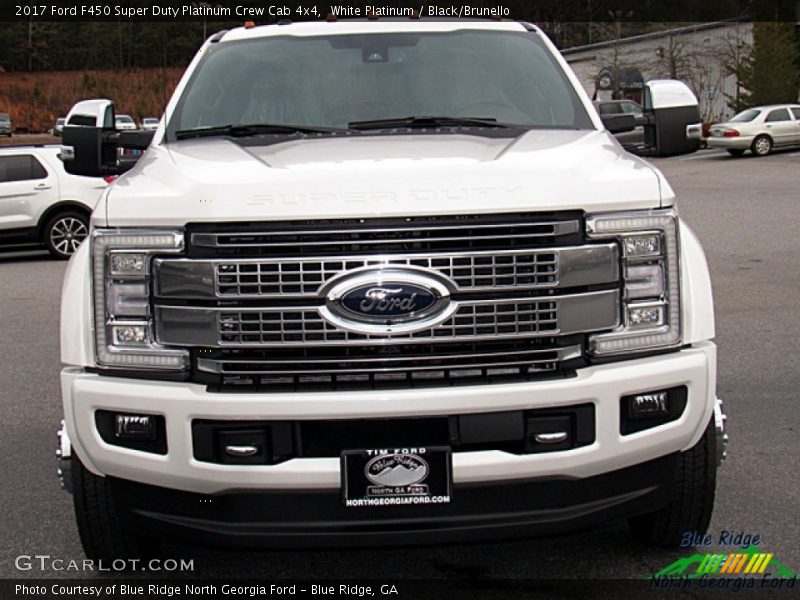 White Platinum / Black/Brunello 2017 Ford F450 Super Duty Platinum Crew Cab 4x4