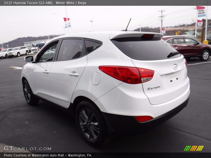 Winter White / Beige 2015 Hyundai Tucson GLS AWD
