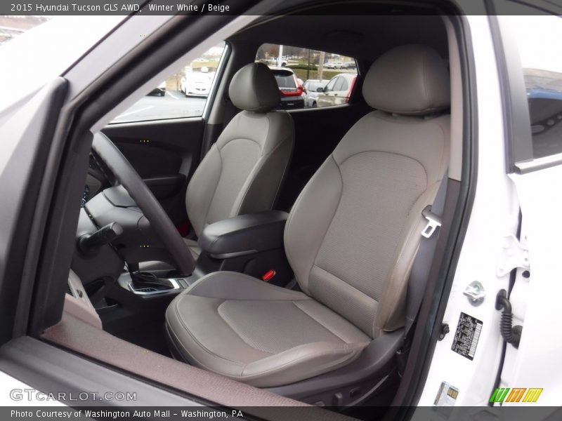 Winter White / Beige 2015 Hyundai Tucson GLS AWD