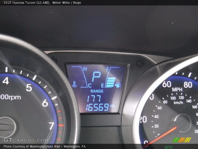 Winter White / Beige 2015 Hyundai Tucson GLS AWD