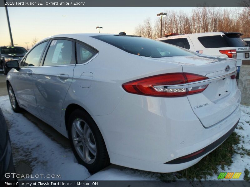 Oxford White / Ebony 2018 Ford Fusion SE