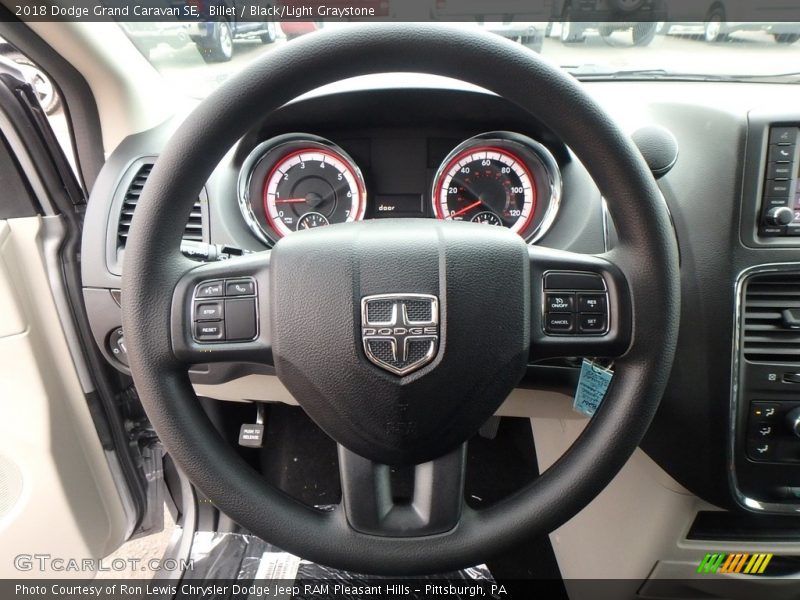 Billet / Black/Light Graystone 2018 Dodge Grand Caravan SE