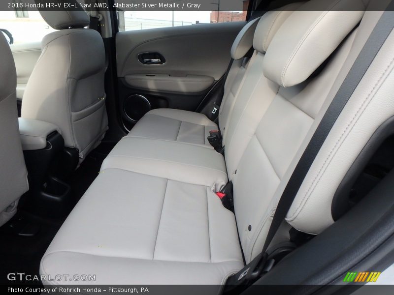 Alabaster Silver Metallic / Gray 2016 Honda HR-V EX-L Navi AWD
