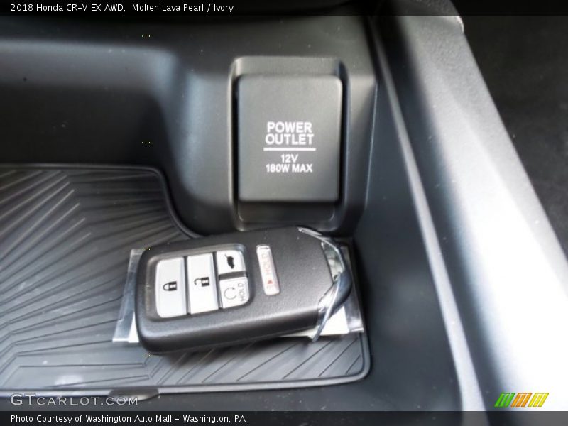 Molten Lava Pearl / Ivory 2018 Honda CR-V EX AWD