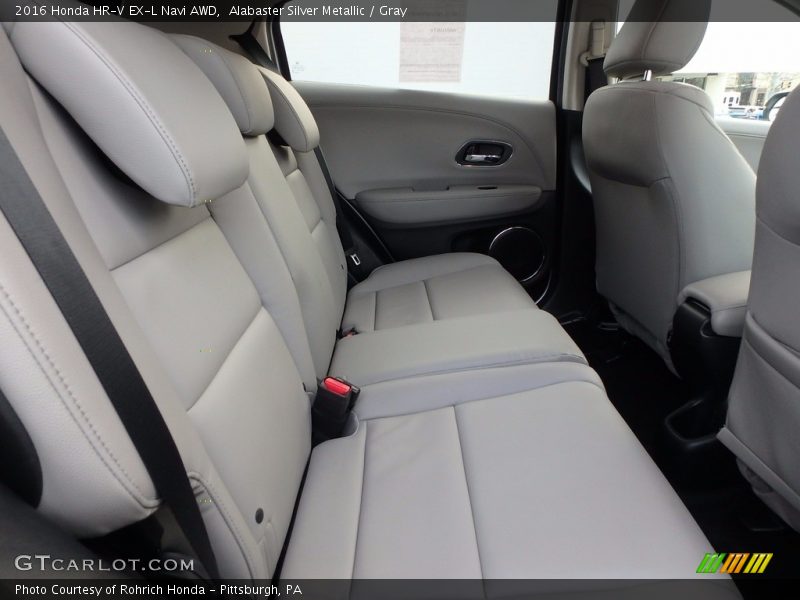 Alabaster Silver Metallic / Gray 2016 Honda HR-V EX-L Navi AWD
