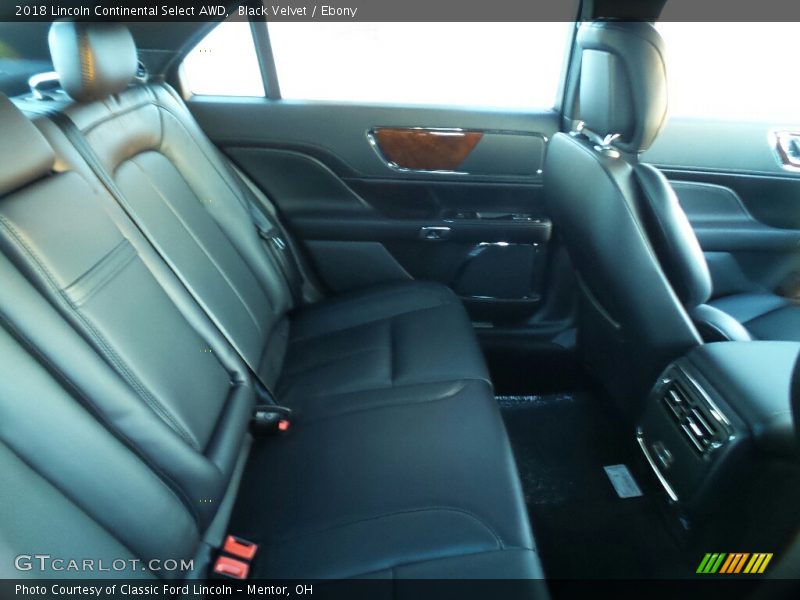 Rear Seat of 2018 Continental Select AWD