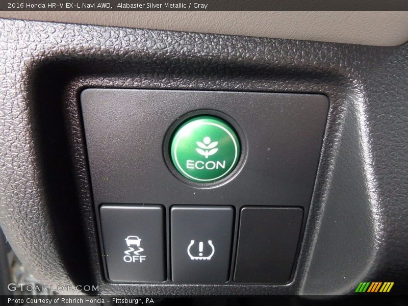 Alabaster Silver Metallic / Gray 2016 Honda HR-V EX-L Navi AWD
