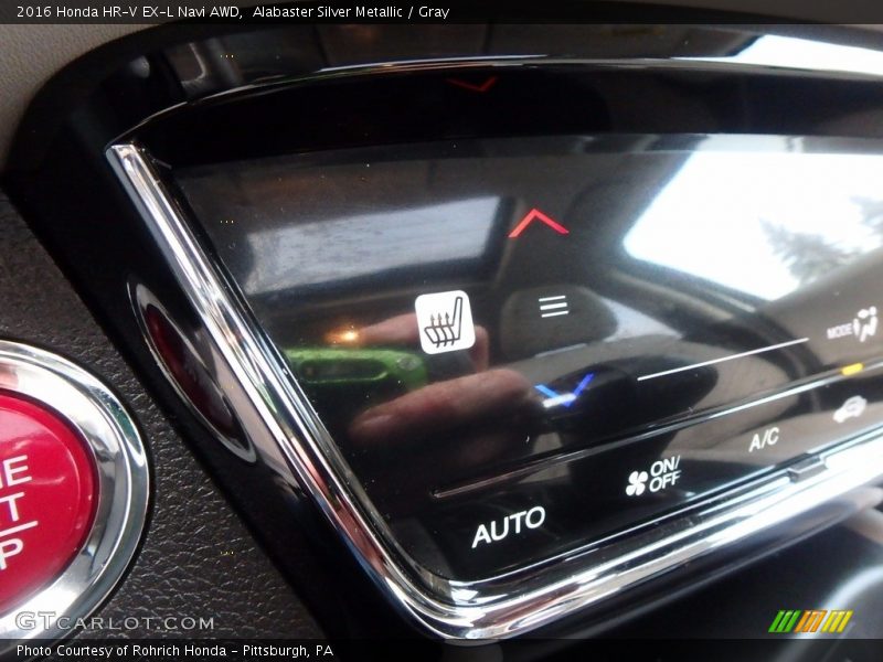 Alabaster Silver Metallic / Gray 2016 Honda HR-V EX-L Navi AWD