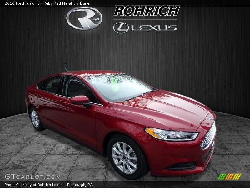 Ruby Red Metallic / Dune 2016 Ford Fusion S
