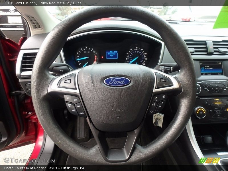 Ruby Red Metallic / Dune 2016 Ford Fusion S
