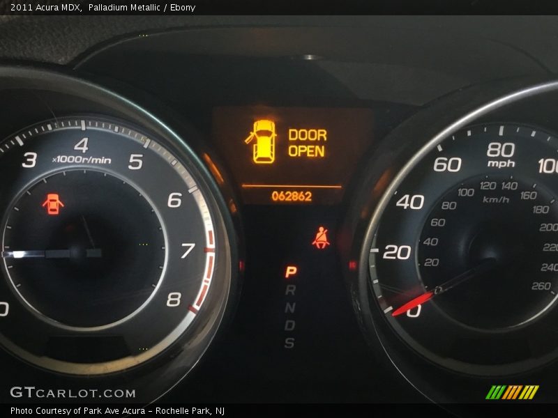 Palladium Metallic / Ebony 2011 Acura MDX