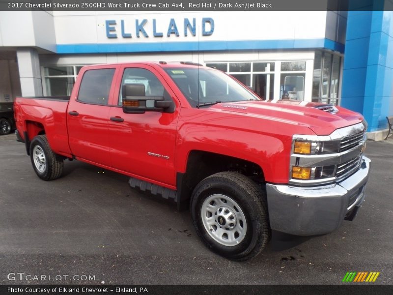 Red Hot / Dark Ash/Jet Black 2017 Chevrolet Silverado 2500HD Work Truck Crew Cab 4x4