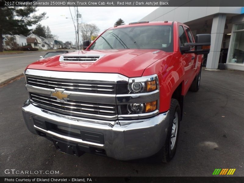 Red Hot / Dark Ash/Jet Black 2017 Chevrolet Silverado 2500HD Work Truck Crew Cab 4x4