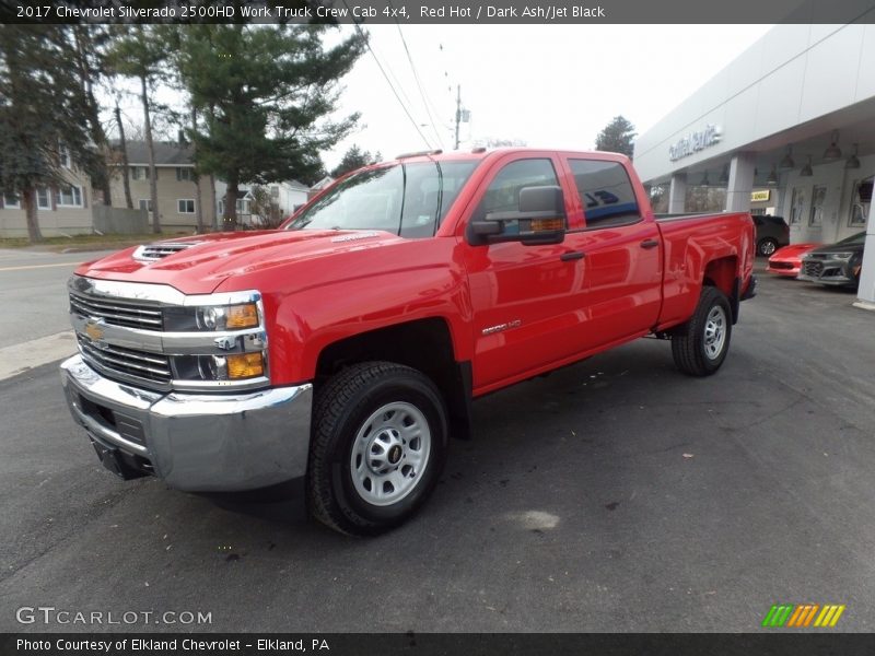 Red Hot / Dark Ash/Jet Black 2017 Chevrolet Silverado 2500HD Work Truck Crew Cab 4x4
