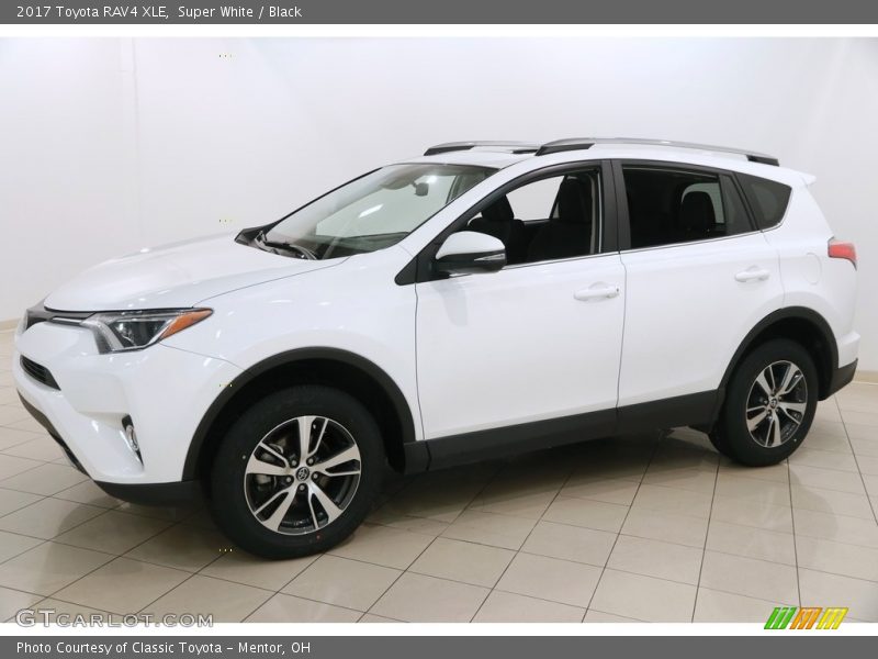 Super White / Black 2017 Toyota RAV4 XLE