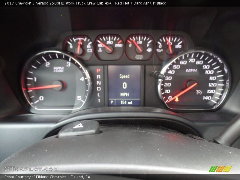 Red Hot / Dark Ash/Jet Black 2017 Chevrolet Silverado 2500HD Work Truck Crew Cab 4x4