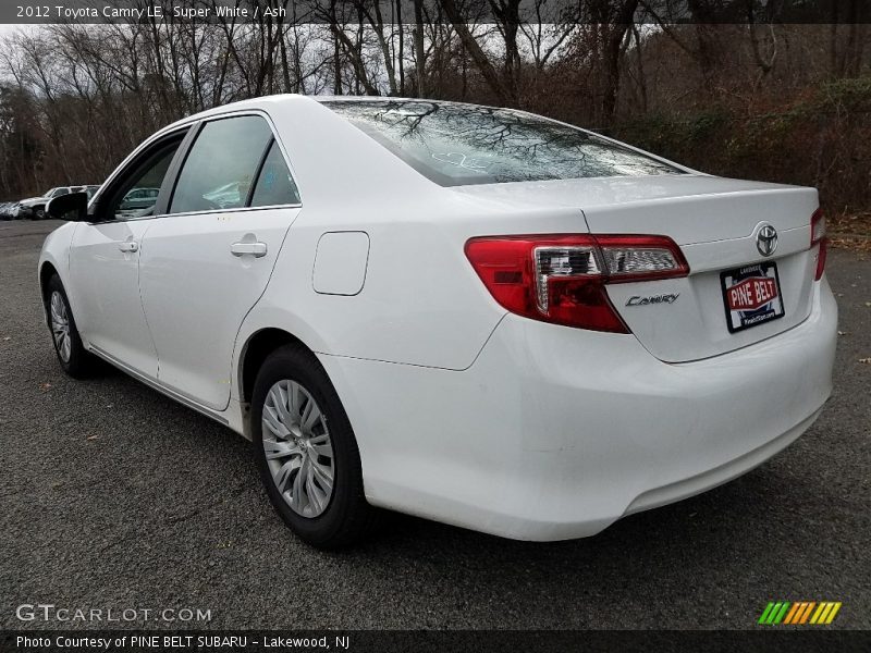 Super White / Ash 2012 Toyota Camry LE