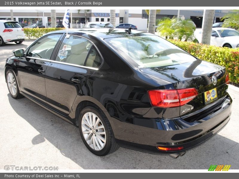 Black / Cornsilk Beige 2015 Volkswagen Jetta SE Sedan