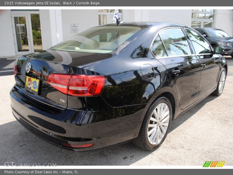 Black / Cornsilk Beige 2015 Volkswagen Jetta SE Sedan