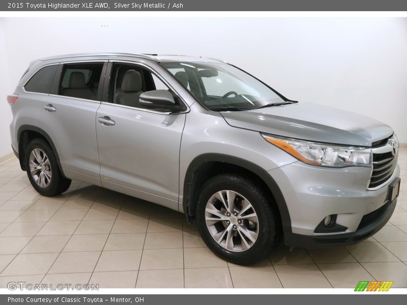 Silver Sky Metallic / Ash 2015 Toyota Highlander XLE AWD