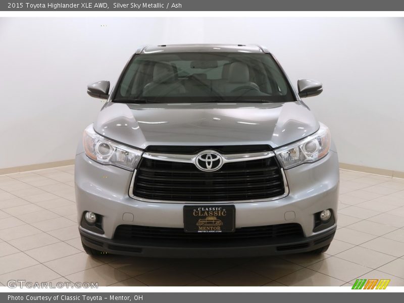 Silver Sky Metallic / Ash 2015 Toyota Highlander XLE AWD