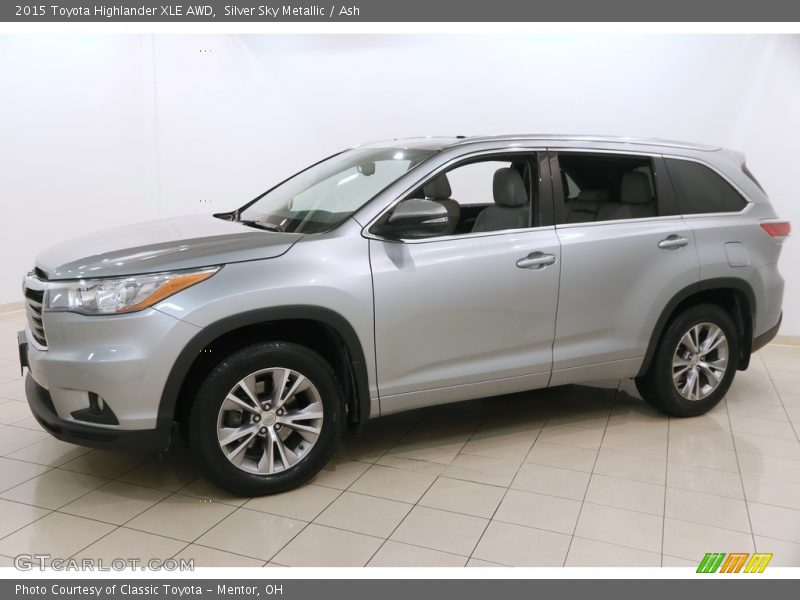 Silver Sky Metallic / Ash 2015 Toyota Highlander XLE AWD