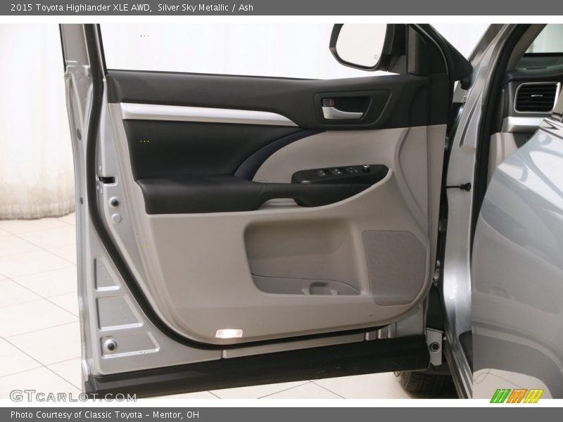 Silver Sky Metallic / Ash 2015 Toyota Highlander XLE AWD
