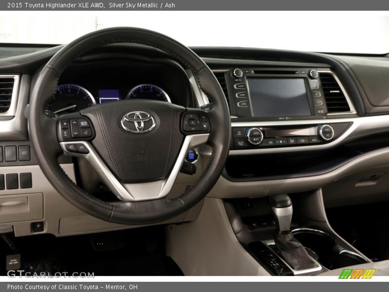 Silver Sky Metallic / Ash 2015 Toyota Highlander XLE AWD