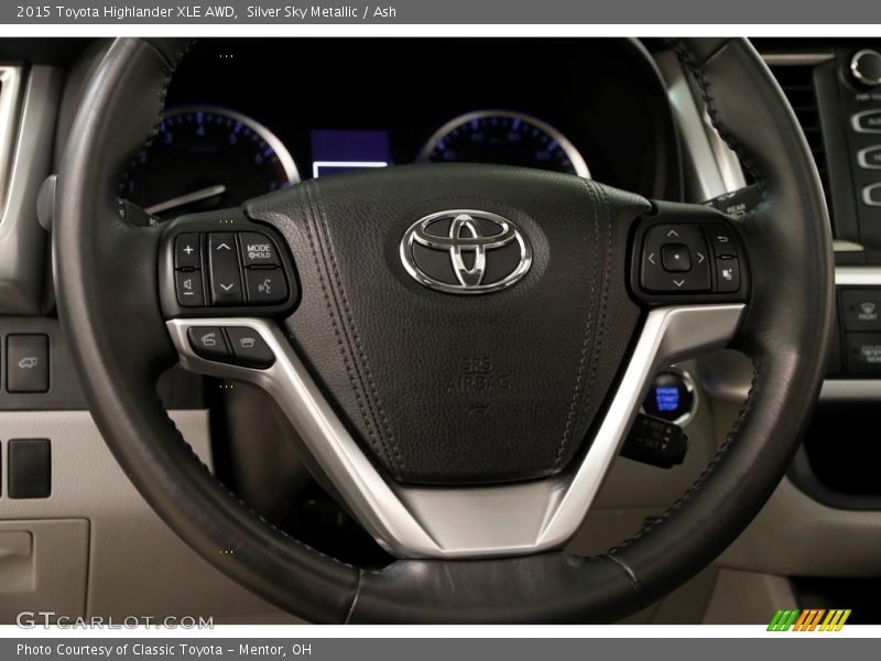 Silver Sky Metallic / Ash 2015 Toyota Highlander XLE AWD