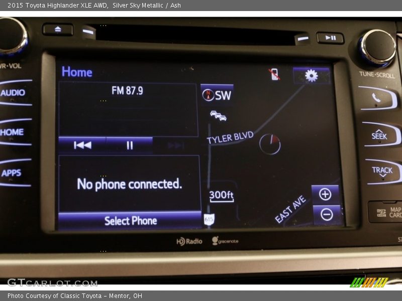Silver Sky Metallic / Ash 2015 Toyota Highlander XLE AWD