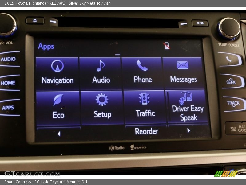 Silver Sky Metallic / Ash 2015 Toyota Highlander XLE AWD