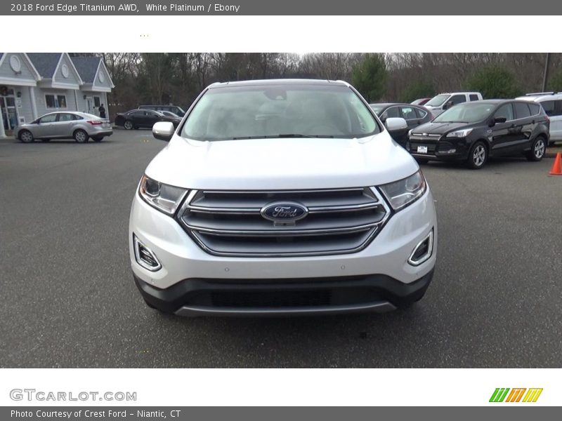 White Platinum / Ebony 2018 Ford Edge Titanium AWD