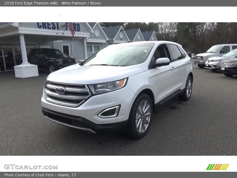 White Platinum / Ebony 2018 Ford Edge Titanium AWD