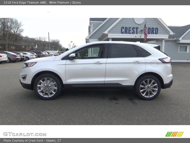 White Platinum / Ebony 2018 Ford Edge Titanium AWD