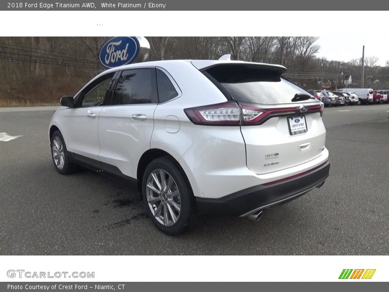 White Platinum / Ebony 2018 Ford Edge Titanium AWD