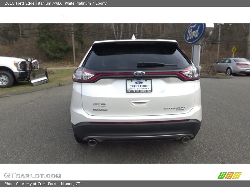 White Platinum / Ebony 2018 Ford Edge Titanium AWD