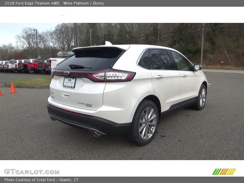 White Platinum / Ebony 2018 Ford Edge Titanium AWD