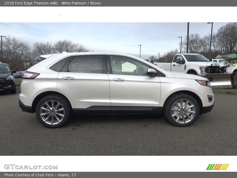 White Platinum / Ebony 2018 Ford Edge Titanium AWD