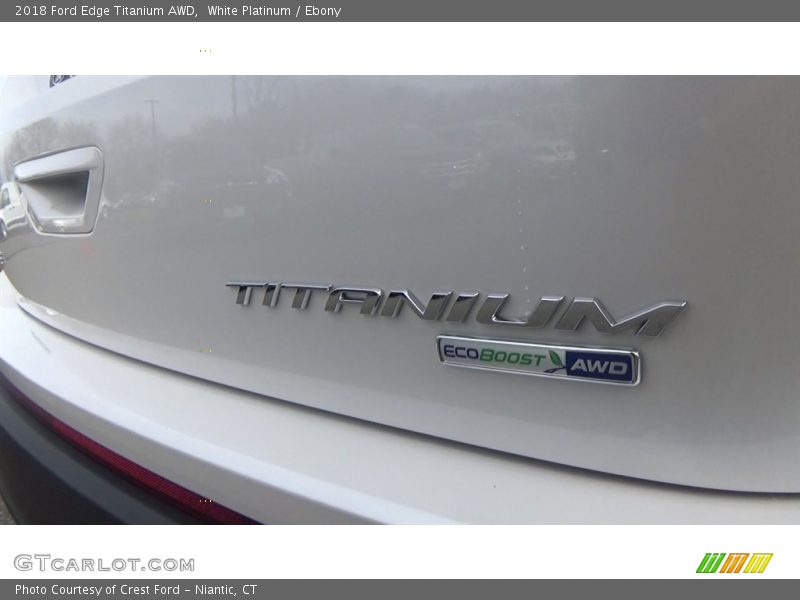White Platinum / Ebony 2018 Ford Edge Titanium AWD