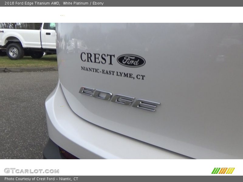 White Platinum / Ebony 2018 Ford Edge Titanium AWD