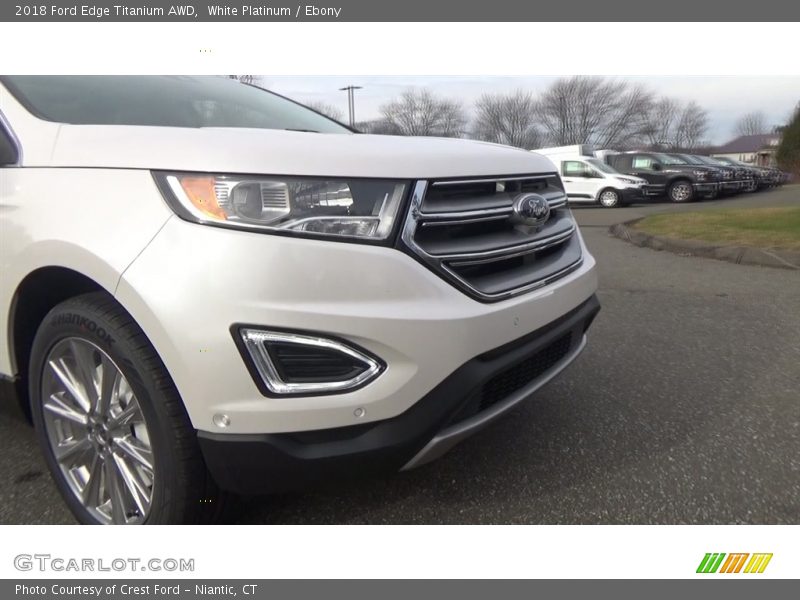 White Platinum / Ebony 2018 Ford Edge Titanium AWD