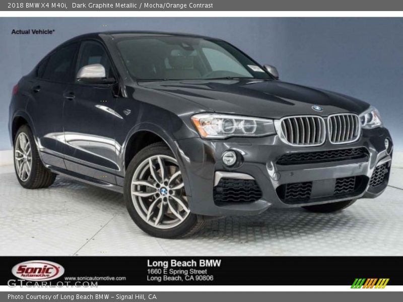 Dark Graphite Metallic / Mocha/Orange Contrast 2018 BMW X4 M40i